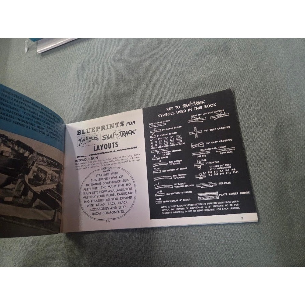 Vintage Atlas Blueprints for HO Snap-Track Layouts Instruction Booklet Manual - Picture 2 of 2